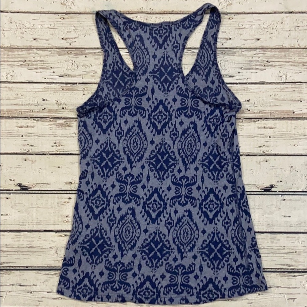 Blue Razor Back Tank Top - Picture 2 of 3